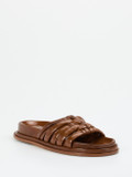Konstantin Starke – Slides aus Flechtleder in Braun