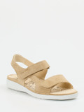 Ganter – Komfortsandale aus Veloursleder beige