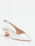 Andrea Puccini – Slingback-Pumps aus Lackleder Weiß