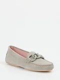 Pretty Ballerinas – Loafer aus Veloursleder in Steingrau
