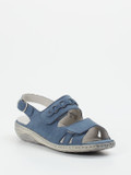 Waldläufer – Komfortsandalen aus Nubukleder jeansblau