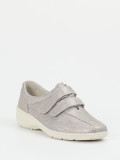 Waldläufer – Komfort-Sneaker aus Nubukleder silberfarben