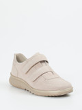 Semler – Klett-Sneaker aus Veloursleder beige