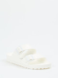 Birkenstock – Zweiriemer aus Synthetik Offwhite