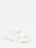 Birkenstock – Zweiriemer aus Synthetik Offwhite