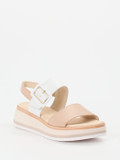 Gabor Comfort – Plateau-Sandalen aus Kalbleder beige