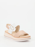 Gabor Comfort – Plateau-Sandalen aus Kalbleder beige