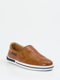 Galizio Torresi – Slip-On Sneaker aus Glattleder cognac