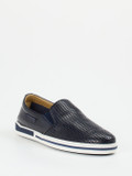 Galizio Torresi – Slip-On Sneaker aus Kalbleder Dunkelblau