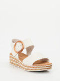 Gabor – Keilsandalette aus Lammleder Offwhite