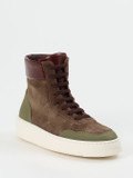 Truman's – High-Top Sneaker aus Veloursleder braun