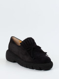 Truman's – Loafer aus Veloursleder in Schwarz