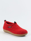 Giesswein – Hüttenschuhe aus Wollfilz in Signalrot