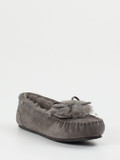 Thies – Mokassin-Hausschuh aus Veloursleder grau