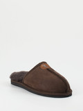 Thies – Pantoffeln aus Veloursleder dunkelbraun