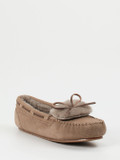 Thies – Mokassin-Hausschuh aus Veloursleder taupe
