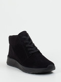Semler - Schnürstiefelette aus Veloursleder