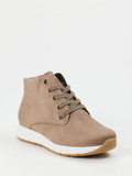 Semler – Schnürboots aus Veloursleder in Taupe