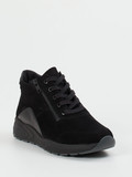 Solidus - Stiefelette aus Nubukleder in schwarz
