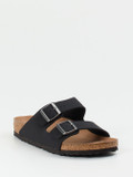 Birkenstock – Zweiriemer-Sandale aus Birko-Flor Schwarz