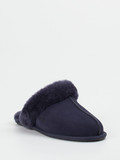 UGG – Lammfell-Pantoffeln aus Veloursleder dunkelblau