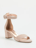 Konstantin Starke – Sandalen aus Veloursleder Rosébeige