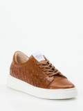 Konstantin Starke – Sneaker aus Flechtleder Cognac