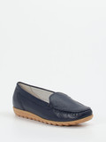 Waldläufer - Slipper aus Hirsch-/Elchleder in blau