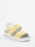 Semler - Sandalette aus geprägtes Leder in gelb