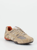 Geox – Sneaker aus Veloursleder und Mesh beigebraun