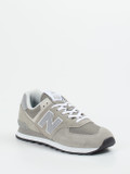 New Balance – Sneaker aus Veloursleder und Mesh grau
