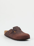 Birkenstock – Clogs aus Fettleder in Dunkelbraun