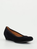 Gabor Comfort – Keilballerinas aus Veloursleder schwarz