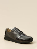 Finn Comfort – Komfort-Sneaker aus Lackleder grau