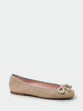 Pretty Ballerinas – Ballerinas aus Veloursleder Taupe