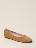 Andrea Puccini – Ballerinas aus Veloursleder sandbeige