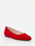Andrea Puccini - Ballerina aus Veloursleder in rot