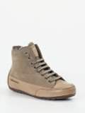 Candice Cooper – High-Top Sneaker aus Nubukleder Taupe