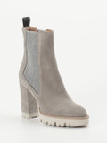 Konstantin Starke – Chelsea Boots aus Veloursleder grau