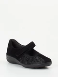 Semler - Spangenschuh aus Stretch in schwarz