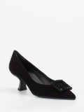 Konstantin Starke – Pumps aus Veloursleder in Schwarz