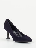 Konstantin Starke – Pumps aus Veloursleder tiefdunkelblau