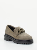 Andrea Puccini – Chunky-Loafer aus Veloursleder steingrau