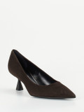 Konstantin Starke – Pumps aus Veloursleder Dunkelbraun