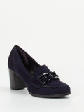 Mannori – Pumps aus Veloursleder in Dunkelblau