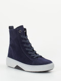 Gabor Comfort – High-Top Sneaker aus Veloursleder Dunkelblau