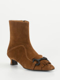 Andrea Puccini – Stiefeletten aus Veloursleder cognacbraun