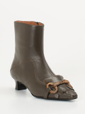 Andrea Puccini – Stiefeletten aus Lammleder olivgrün