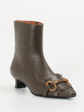 Andrea Puccini – Stiefeletten aus Lammleder olivgrün
