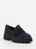 Donna Carolina – Chunky Loafer aus Veloursleder Dunkelblau